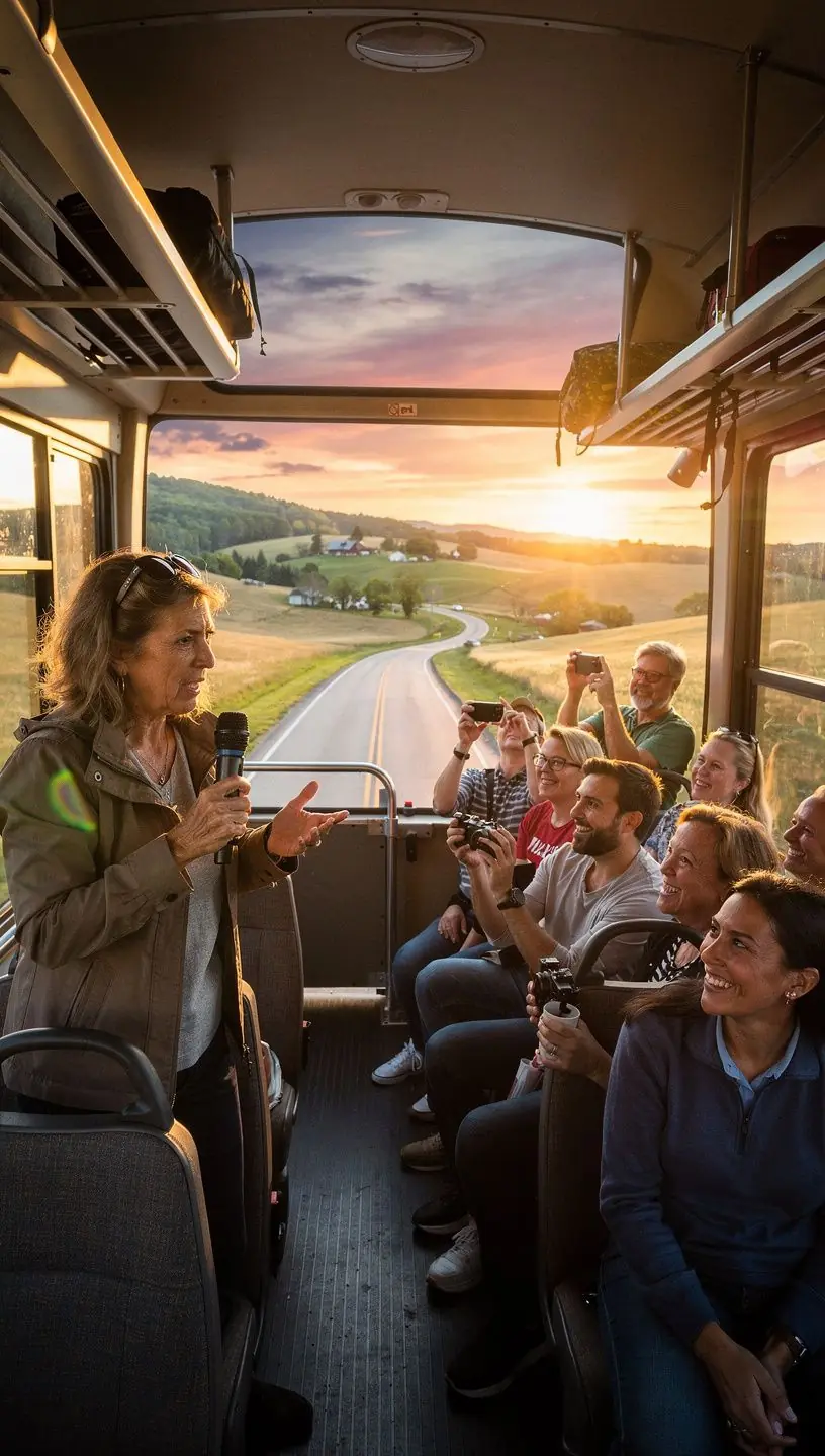 Grupa podróżnych korzystających z usług agencji podczas planowania wycieczki.