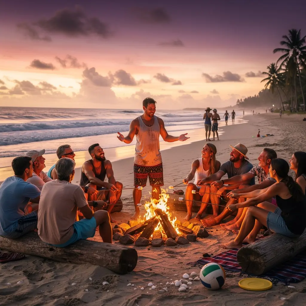 Przewodnik lokalny oprowadzający turystów po malowniczych uliczkach miasta.